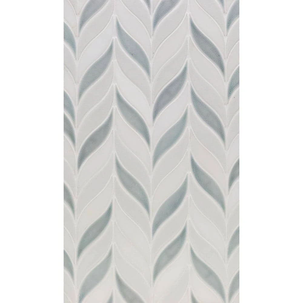 Delphi Sprig Arctic Blue 11.75 in. x 10.5 in. Marble and Ceramic Mosaic Tile (0.86 sq. ft./Sheet) by Ivy Hill Tile 5 Delphi Sprig Arctic Blue 11.75 in. x 10.5 in. Marble and Ceramic Mosaic Tile (0.86 sq. ft./Sheet) by Ivy Hill Tile - Image 3