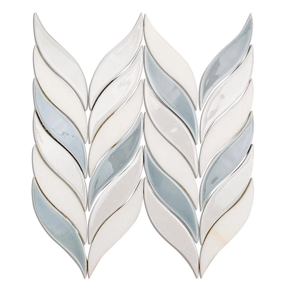 Delphi Sprig Arctic Blue 11.75 in. x 10.5 in. Marble and Ceramic Mosaic Tile (0.86 sq. ft./Sheet) by Ivy Hill Tile 7 Delphi Sprig Arctic Blue 11.75 in. x 10.5 in. Marble and Ceramic Mosaic Tile (0.86 sq. ft./Sheet) by Ivy Hill Tile - Image 5