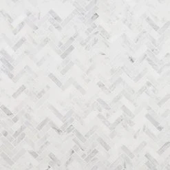 Oriental Sculpture Herringbone 12 in. x 12 in. x 8 mm Marble Mosaic Floor and Wall Tile by Ivy Hill Tile