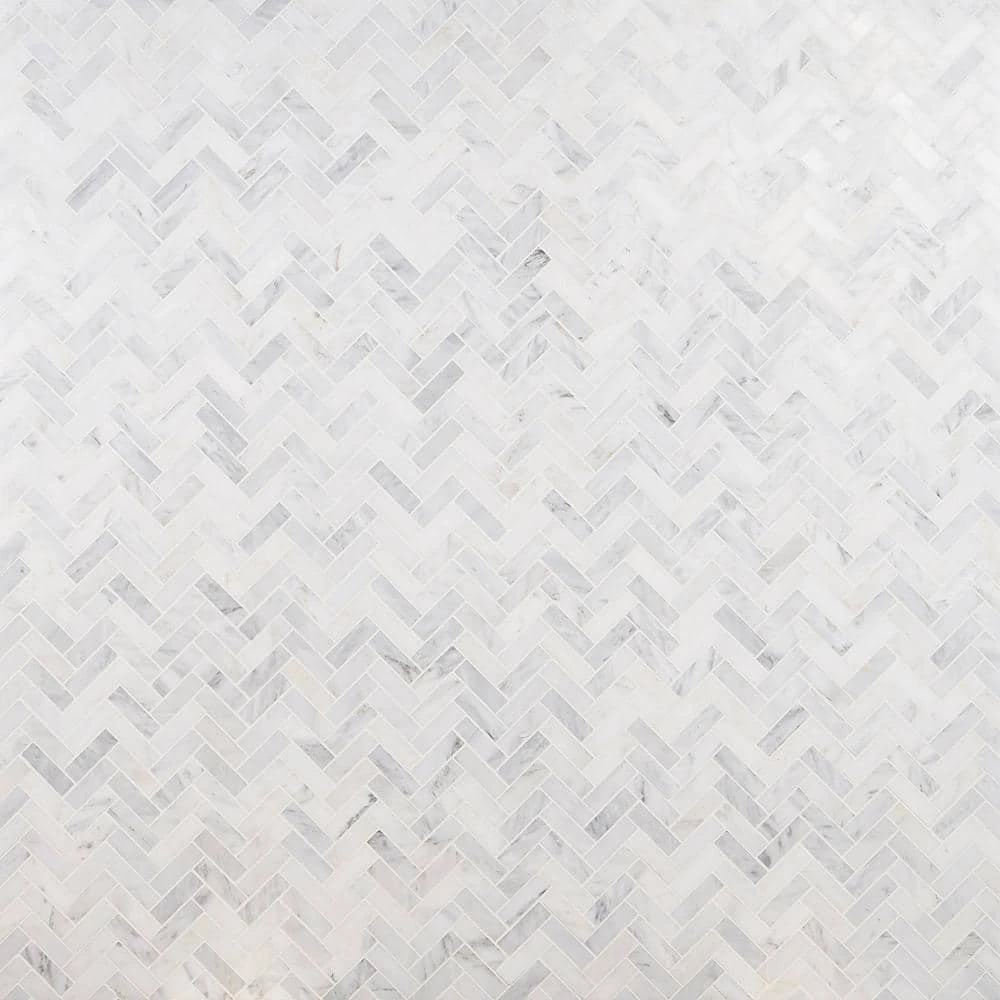 Oriental Sculpture Herringbone 12 in. x 12 in. x 8 mm Marble Mosaic Floor and Wall Tile by Ivy Hill Tile 4 Oriental Sculpture Herringbone 12 in. x 12 in. x 8 mm Marble Mosaic Floor and Wall Tile by Ivy Hill Tile - Image 2