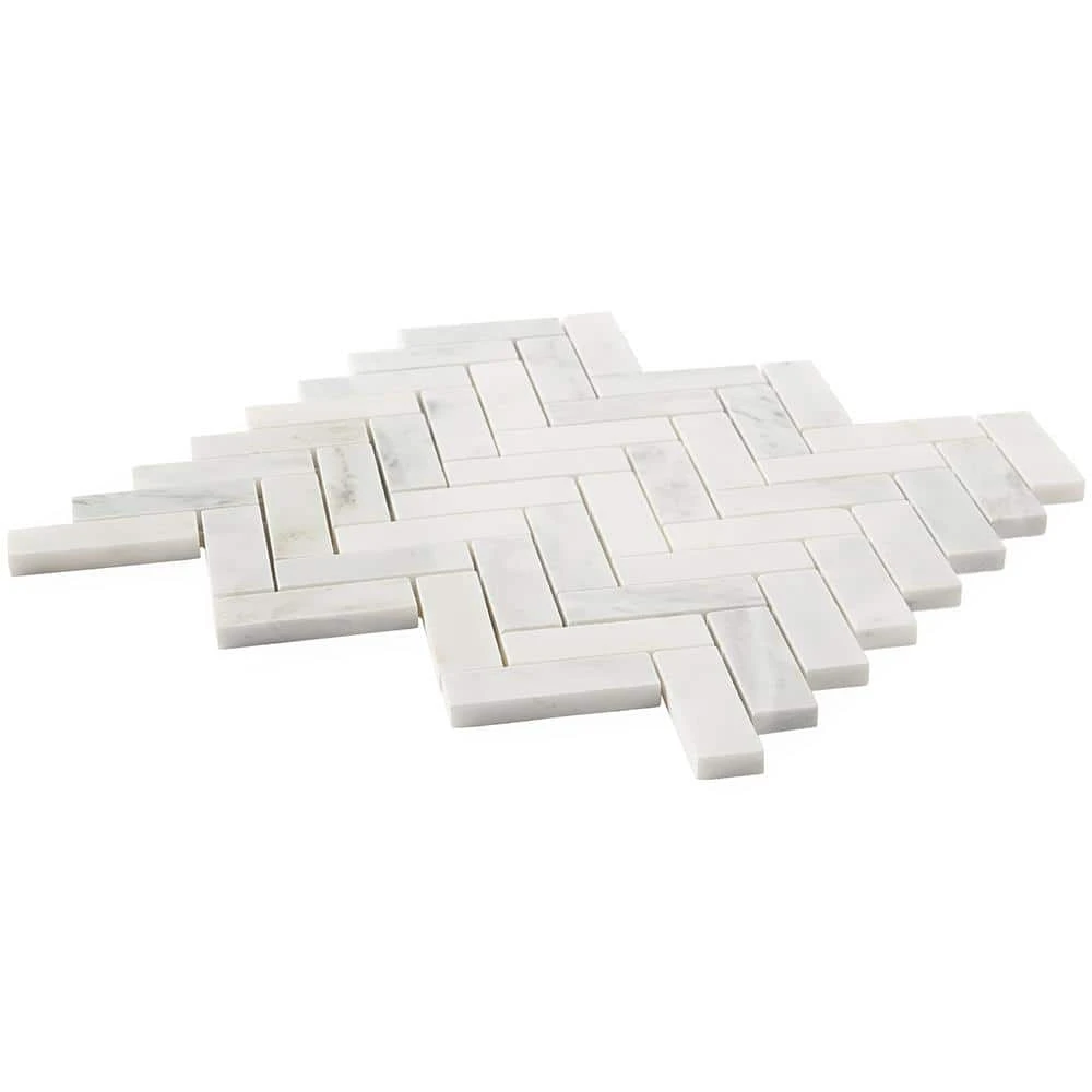 Oriental Sculpture Herringbone 12 in. x 12 in. x 8 mm Marble Mosaic Floor and Wall Tile by Ivy Hill Tile 10 Oriental Sculpture Herringbone 12 in. x 12 in. x 8 mm Marble Mosaic Floor and Wall Tile by Ivy Hill Tile - Image 8