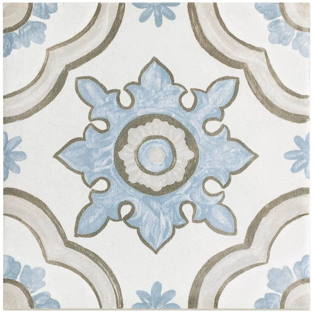 Valencia Basma Encaustic 8 in. x 8 in. x 9mm Matte Porcelain Floor and Wall Tile (26 pieces / 11.19 sq. ft. / box) by Ivy Hill Tile 6 Valencia Basma Encaustic 8 in. x 8 in. x 9mm Matte Porcelain Floor and Wall Tile (26 pieces / 11.19 sq. ft. / box) by Ivy Hill Tile - Image 4