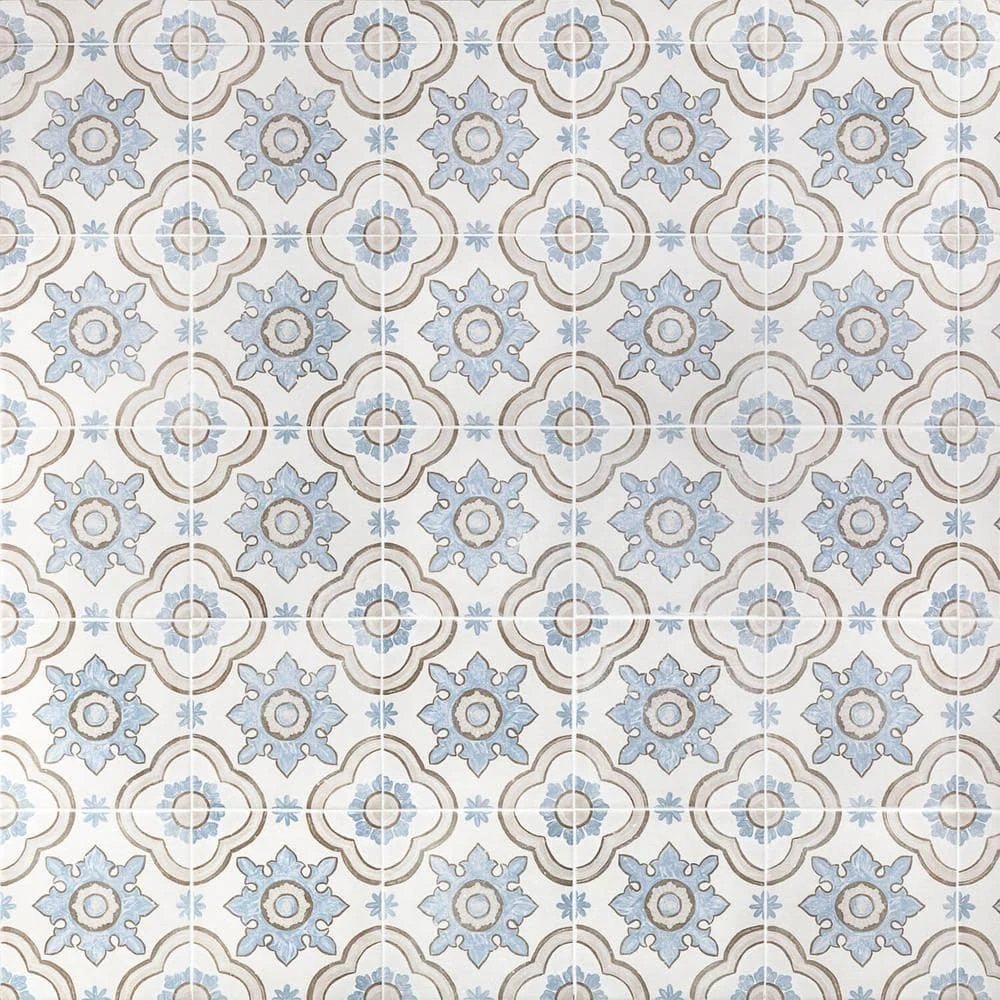 Valencia Basma Encaustic 8 in. x 8 in. x 9mm Matte Porcelain Floor and Wall Tile (26 pieces / 11.19 sq. ft. / box) by Ivy Hill Tile 3 Valencia Basma Encaustic 8 in. x 8 in. x 9mm Matte Porcelain Floor and Wall Tile (26 pieces / 11.19 sq. ft. / box) by Ivy Hill Tile