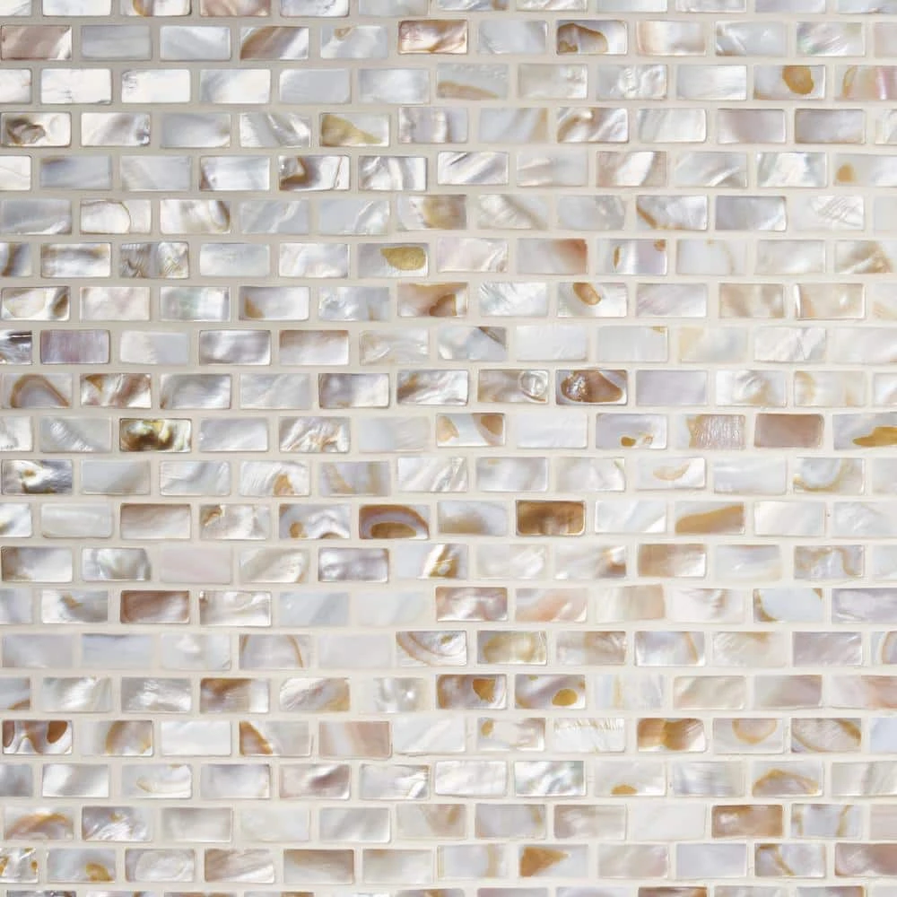 Baroque Pearls Mini Brick 12 in. x 12 in. Pearl Glass Mosaic Floor and Wall Tile by Ivy Hill Tile 3 Baroque Pearls Mini Brick 12 in. x 12 in. Pearl Glass Mosaic Floor and Wall Tile by Ivy Hill Tile