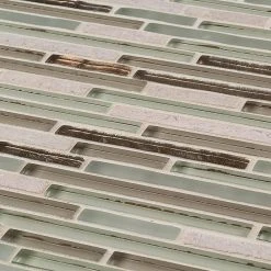 Golden Horizon Beige/Cream 11.5 in. x 11.625 in. Interlocking Glass/Stone/Metal Wall Mosaic Tile (9.32 sq. ft./Case) by Jeffrey Court 11 Golden Horizon Beige/Cream 11.5 in. x 11.625 in. Interlocking Glass/Stone/Metal Wall Mosaic Tile (9.32 sq. ft./Case) by Jeffrey Court -Tile Elegant Shop beige cream jeffrey court glass tile 99556 1d 1000