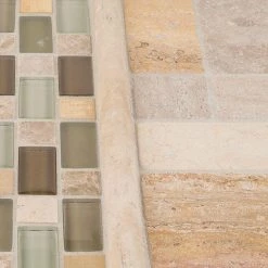 Brick Medley Beige 11.875 in. x 11.875 in. Honed Travertine Wall and Floor Mosaic Tile (0.979 sq. ft./Each) by Jeffrey Court 9 Brick Medley Beige 11.875 in. x 11.875 in. Honed Travertine Wall and Floor Mosaic Tile (0.979 sq. ft./Each) by Jeffrey Court -Tile Elegant Shop beige cream jeffrey court mosaic tile 99036 a0 1000