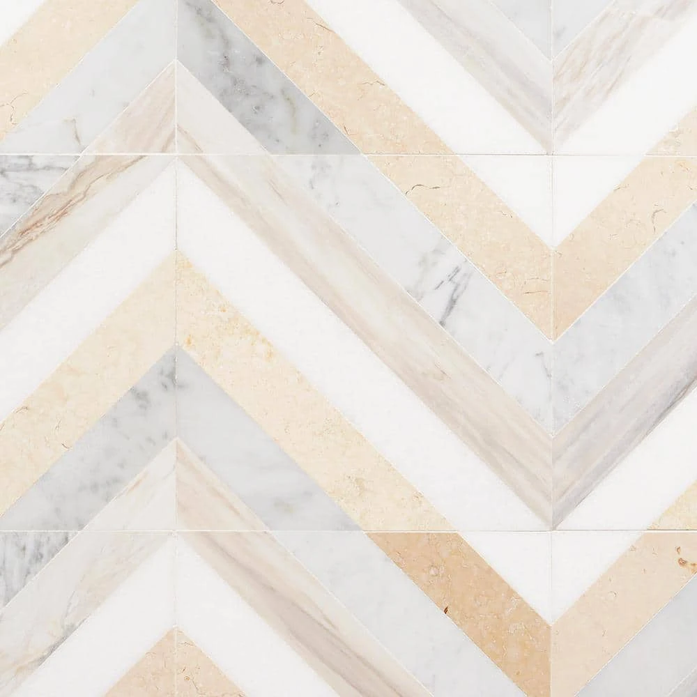 Chelsea Beige 8 in. x 8 in. Polished Marble Mosaic Tile (0.43 sq. ft / Each) by Ivy Hill Tile 7 Chelsea Beige 8 in. x 8 in. Polished Marble Mosaic Tile (0.43 sq. ft / Each) by Ivy Hill Tile - Image 5