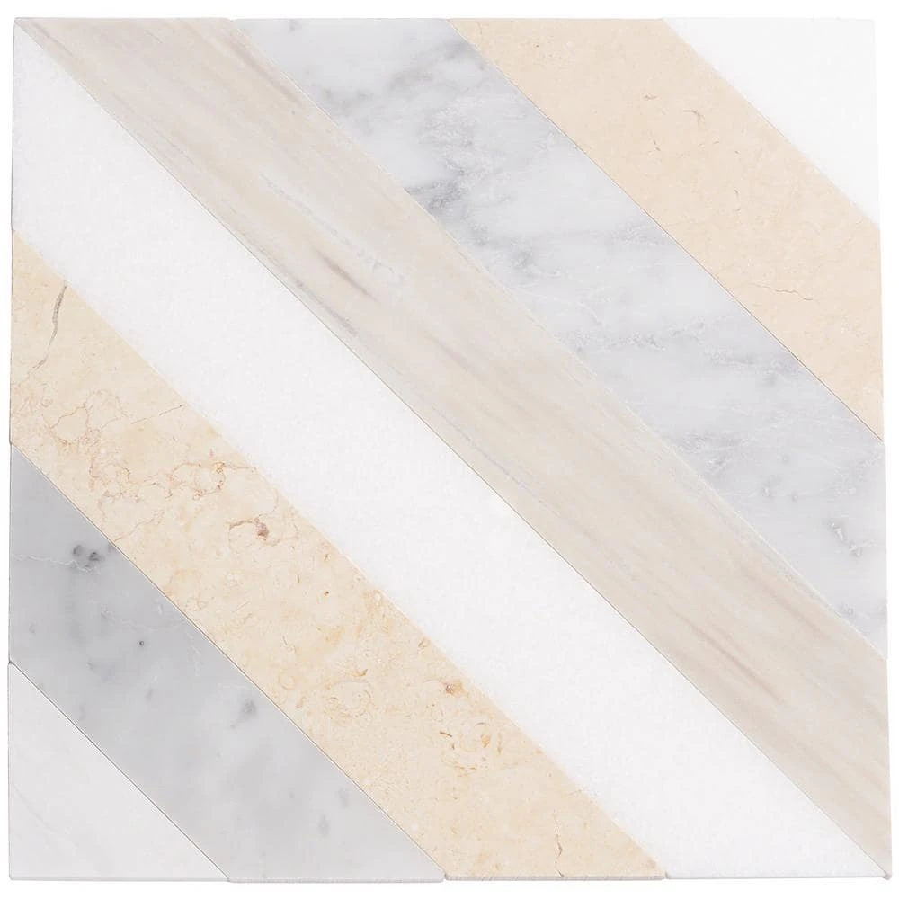 Chelsea Beige 8 in. x 8 in. Polished Marble Mosaic Tile (0.43 sq. ft / Each) by Ivy Hill Tile 8 Chelsea Beige 8 in. x 8 in. Polished Marble Mosaic Tile (0.43 sq. ft / Each) by Ivy Hill Tile - Image 6