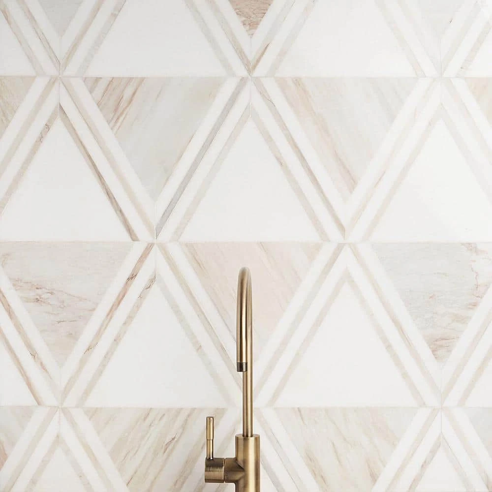 Ruit Beige 13.54 in. x 15.63 in. Polished Marble Mosaic Tile (1.47 sq. ft./Each) by Ivy Hill Tile 4 Ruit Beige 13.54 in. x 15.63 in. Polished Marble Mosaic Tile (1.47 sq. ft./Each) by Ivy Hill Tile - Image 2