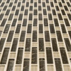 Sphynx Beige 12.125 in. x 10.75 in. Interlocking Glossy Glass Mosaic Tile (9.05 sq. ft./Case) by Jeffrey Court -Tile Elegant Shop beige jeffrey court glass tile 99569 1d 1000