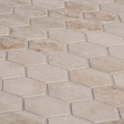 Travertine Constellation Beige 10.875 in. x 11.75 in. Hexagon Honed Travertine Wall and Floor Mosaic Tile by Jeffrey Court 9 Travertine Constellation Beige 10.875 in. x 11.75 in. Hexagon Honed Travertine Wall and Floor Mosaic Tile by Jeffrey Court -Tile Elegant Shop beige jeffrey court marble tile 98997 a0 1000
