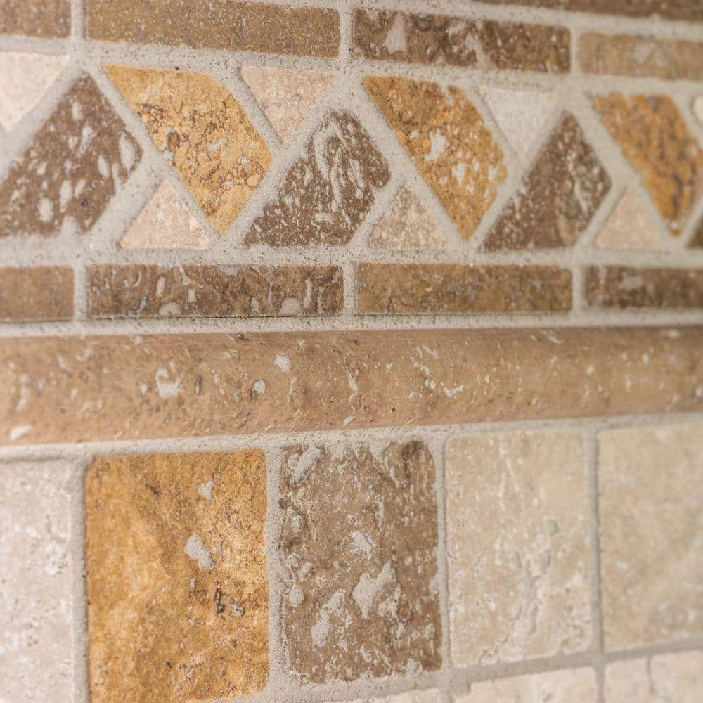 Travertine Medley 12 in. x 12 in. Cream/ Taupe Honed Travertine Wall and Floor Mosaic Tile (1 Sq.Ft./Each) by Jeffrey Court 7 Travertine Medley 12 in. x 12 in. Cream/ Taupe Honed Travertine Wall and Floor Mosaic Tile (1 Sq.Ft./Each) by Jeffrey Court - Image 5