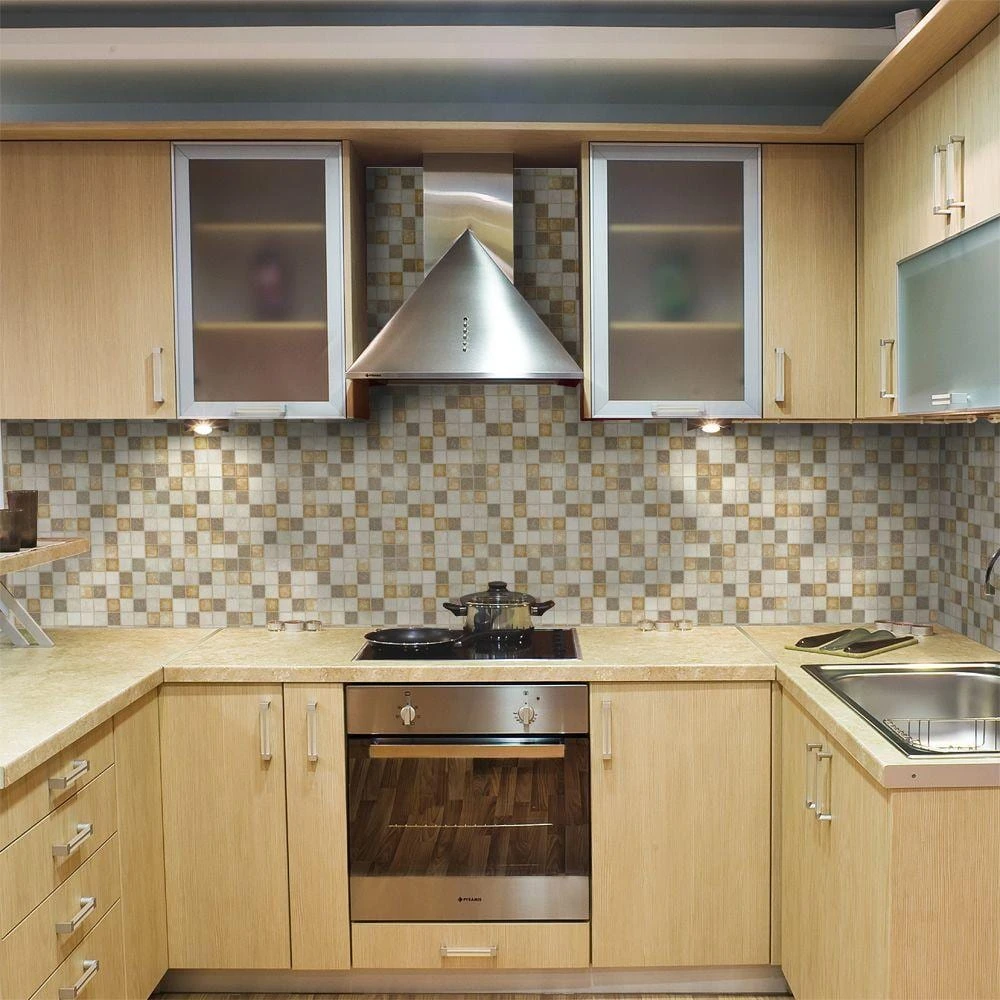 Travertine Medley 12 in. x 12 in. Cream/ Taupe Honed Travertine Wall and Floor Mosaic Tile (1 Sq.Ft./Each) by Jeffrey Court 4 Travertine Medley 12 in. x 12 in. Cream/ Taupe Honed Travertine Wall and Floor Mosaic Tile (1 Sq.Ft./Each) by Jeffrey Court - Image 2