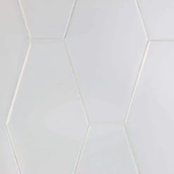 Birmingham Hexagon Bianco 4 in. x 8 in. Polished Ceramic Subway Tile (5.38 sq. ft. / box) by Ivy Hill Tile -Tile Elegant Shop bianco ivy hill tile ceramic tile ext3rd102138 44 1000