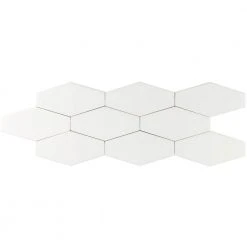 Birmingham Hexagon Bianco 4 in. x 8 in. Polished Ceramic Subway Tile (5.38 sq. ft. / box) by Ivy Hill Tile -Tile Elegant Shop bianco ivy hill tile ceramic tile ext3rd102138 fa 1000