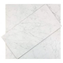 Marmo Bianco 11.81 in. x 23.62 in. Matte Marble Look Porcelain Floor and Wall Tile (11.62 sq. ft./Case) by Ivy Hill Tile -Tile Elegant Shop bianco ivy hill tile porcelain tile ext3rd101666 fa 1000