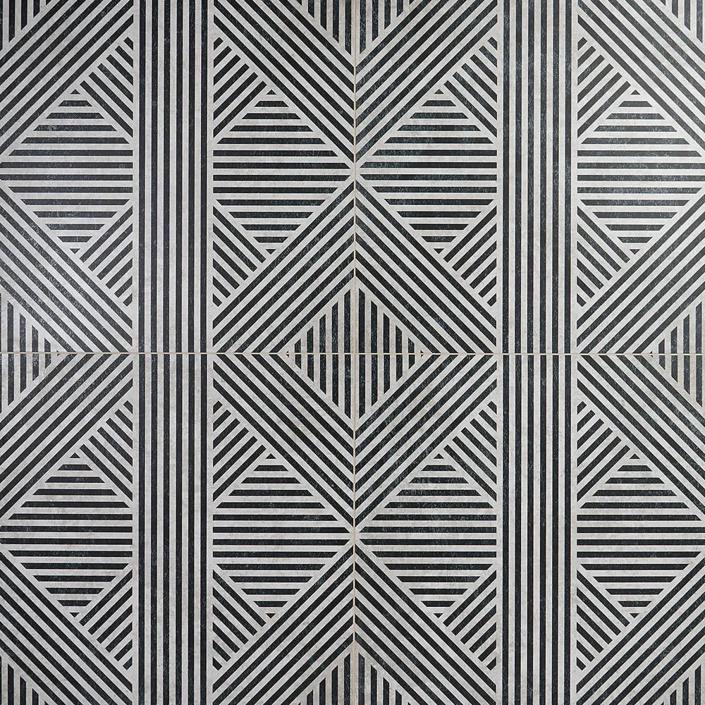 Astoria Black and White 24 in. x 24 in. Matte Porcelain Floor and Wall Tile (4 Pieces, 15.49 sq. ft./Case) by Ivy Hill Tile 3 Astoria Black and White 24 in. x 24 in. Matte Porcelain Floor and Wall Tile (4 Pieces, 15.49 sq. ft./Case) by Ivy Hill Tile
