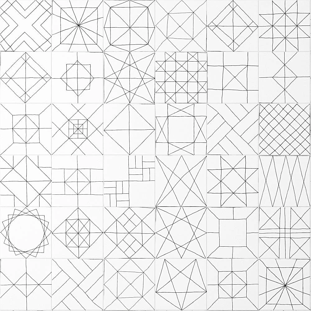 Infinitum Encaustic Black and White 9 in. x 9 in. Matte Porcelain Floor and Wall Tile (10.76 sq. ft./Case) by Ivy Hill Tile 3 Infinitum Encaustic Black and White 9 in. x 9 in. Matte Porcelain Floor and Wall Tile (10.76 sq. ft./Case) by Ivy Hill Tile