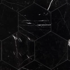 Blackout Hexagon Nero Marquina 10 in. x 10 in. Marble Floor and Wall Tile (6 sq. ft./Case) by Ivy Hill Tile 15 Blackout Hexagon Nero Marquina 10 in. x 10 in. Marble Floor and Wall Tile (6 sq. ft./Case) by Ivy Hill Tile -Tile Elegant Shop black ivy hill tile marble tile ext3rd105090 44 1000
