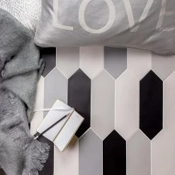 Russell Black 4 in. x 12 in. Matte Porcelain Picket Floor and Wall Tile (10.76 sq. ft./Case) by Ivy Hill Tile 12 Russell Black 4 in. x 12 in. Matte Porcelain Picket Floor and Wall Tile (10.76 sq. ft./Case) by Ivy Hill Tile -Tile Elegant Shop black ivy hill tile porcelain tile ext3rd101544 1d 1000