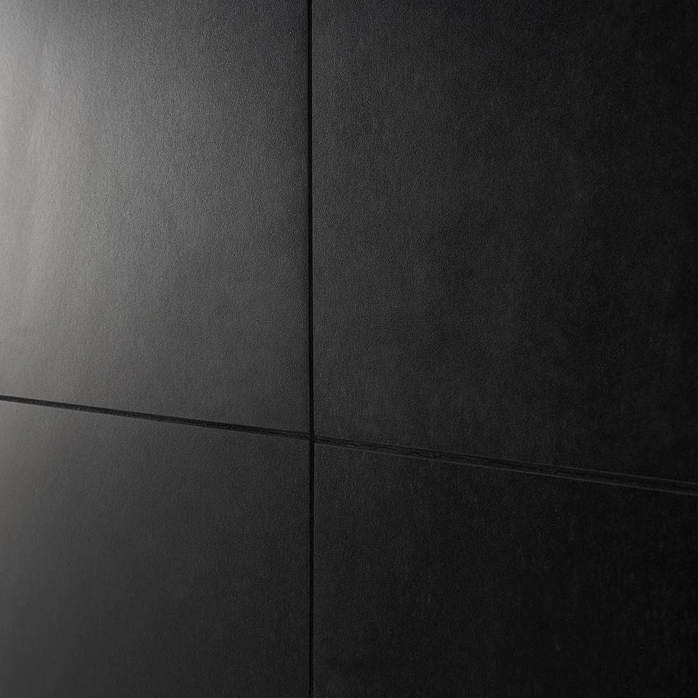 Stria Black 23.62 in. x 23.62 in. Matte Porcelain Floor and Wall Tile (11.62 sq. ft. / Case) by Ivy Hill Tile 8 Stria Black 23.62 in. x 23.62 in. Matte Porcelain Floor and Wall Tile (11.62 sq. ft. / Case) by Ivy Hill Tile - Image 6