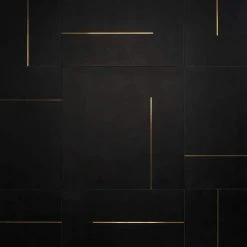 Stria Bar Black 23.62 in. x 23.62 in. Matte Porcelain Floor and Wall Tile (11.62 sq. ft. / Case) by Ivy Hill Tile