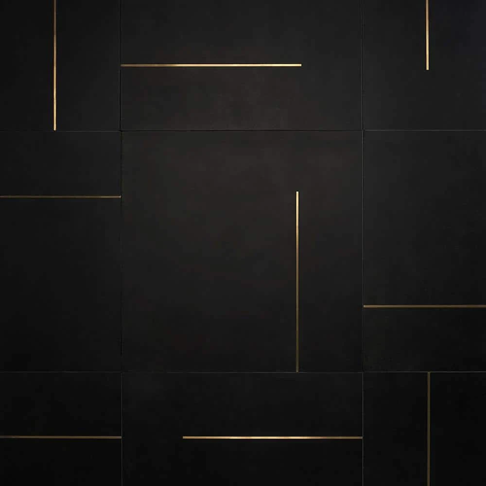 Stria Bar Black 23.62 in. x 23.62 in. Matte Porcelain Floor and Wall Tile (11.62 sq. ft. / Case) by Ivy Hill Tile 3 Stria Bar Black 23.62 in. x 23.62 in. Matte Porcelain Floor and Wall Tile (11.62 sq. ft. / Case) by Ivy Hill Tile
