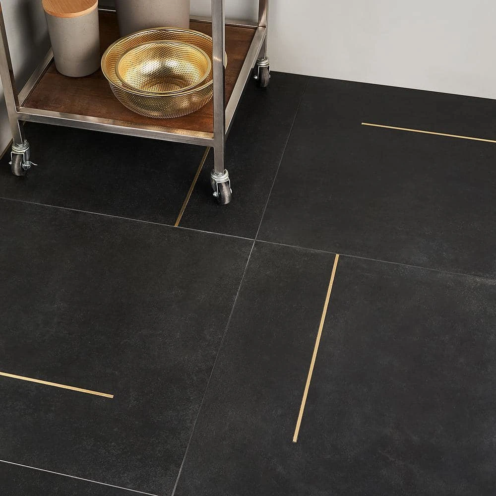 Stria Bar Black 23.62 in. x 23.62 in. Matte Porcelain Floor and Wall Tile (11.62 sq. ft. / Case) by Ivy Hill Tile 4 Stria Bar Black 23.62 in. x 23.62 in. Matte Porcelain Floor and Wall Tile (11.62 sq. ft. / Case) by Ivy Hill Tile - Image 2