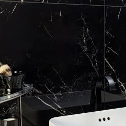 Marmo Black 23.62 in. x 23.62 in. Polished Marble Look Porcelain Floor and Wall Tile (15.49 sq. ft./Case) by Ivy Hill Tile -Tile Elegant Shop black ivy hill tile porcelain tile ext3rd101689 44 1000