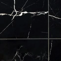 Marmo Black 23.62 in. x 23.62 in. Polished Marble Look Porcelain Floor and Wall Tile (15.49 sq. ft./Case) by Ivy Hill Tile -Tile Elegant Shop black ivy hill tile porcelain tile ext3rd101689 c3 1000