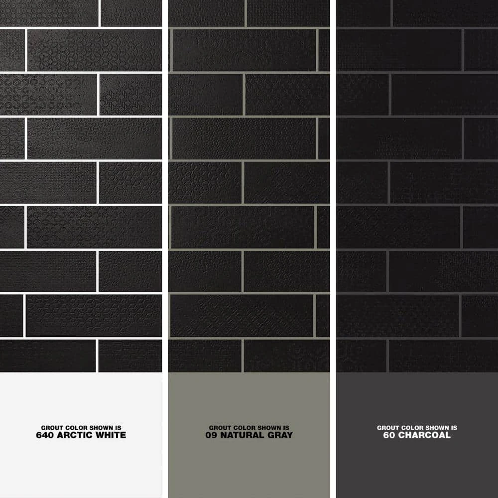 Harper 4 in. x 12 in. Black Matte Porcelain Subway Floor and Wall Tile (30 pieces / 8.72 sq. ft. / box) by Ivy Hill Tile 5 Harper 4 in. x 12 in. Black Matte Porcelain Subway Floor and Wall Tile (30 pieces / 8.72 sq. ft. / box) by Ivy Hill Tile - Image 3