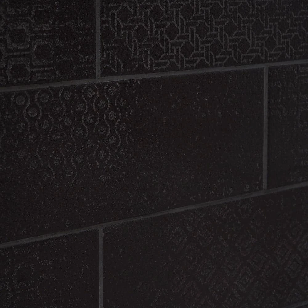 Harper 4 in. x 12 in. Black Matte Porcelain Subway Floor and Wall Tile (30 pieces / 8.72 sq. ft. / box) by Ivy Hill Tile 8 Harper 4 in. x 12 in. Black Matte Porcelain Subway Floor and Wall Tile (30 pieces / 8.72 sq. ft. / box) by Ivy Hill Tile - Image 6