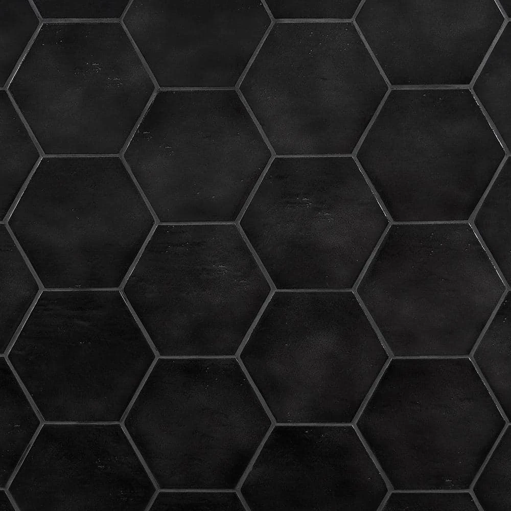 Appaloosa Black Hexagon 7 in. x 8 in. Porcelain Floor and Wall Tile (10.76 sq. ft./Case) by Ivy Hill Tile 6 Appaloosa Black Hexagon 7 in. x 8 in. Porcelain Floor and Wall Tile (10.76 sq. ft./Case) by Ivy Hill Tile - Image 4