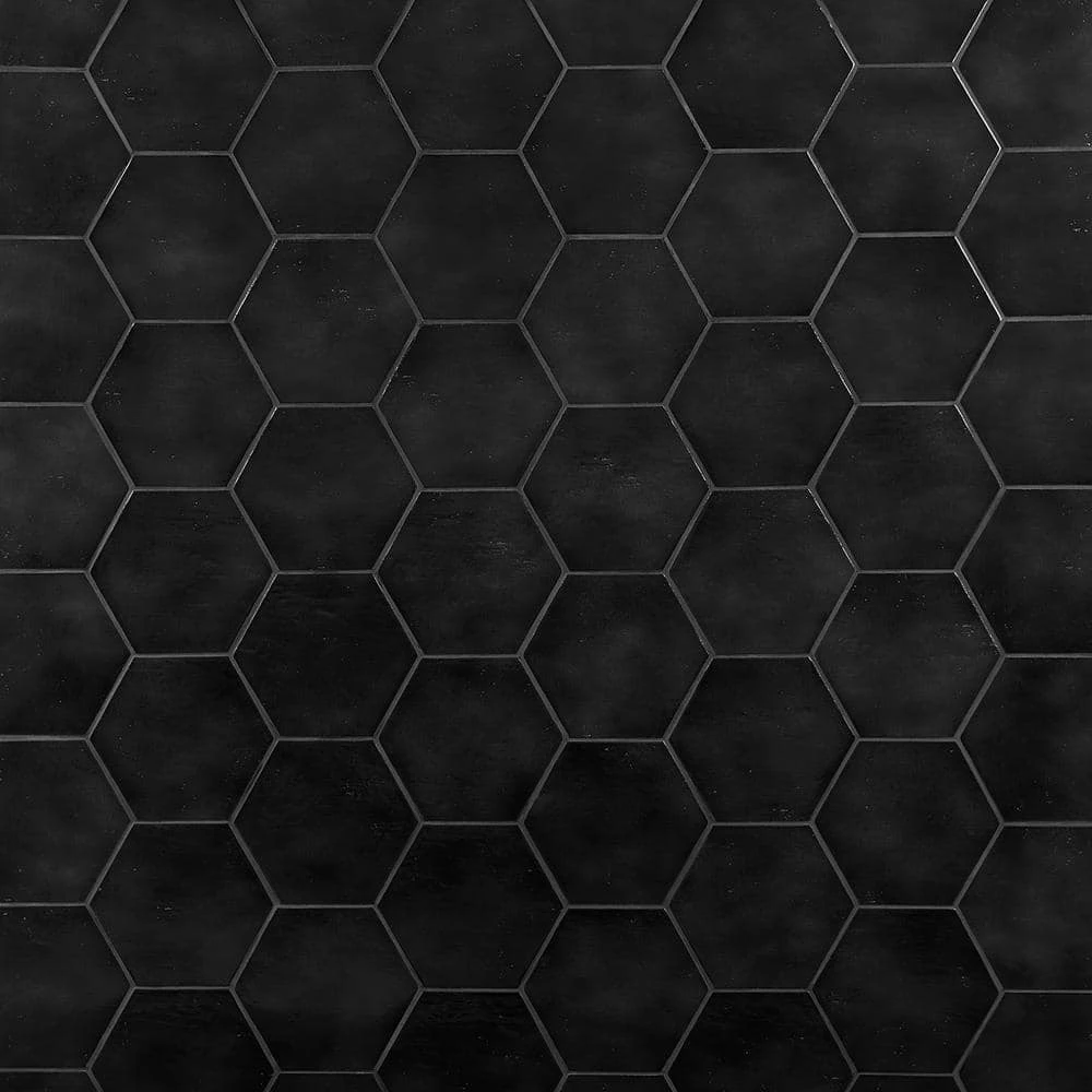 Appaloosa Black Hexagon 7 in. x 8 in. Porcelain Floor and Wall Tile (10.76 sq. ft./Case) by Ivy Hill Tile 5 Appaloosa Black Hexagon 7 in. x 8 in. Porcelain Floor and Wall Tile (10.76 sq. ft./Case) by Ivy Hill Tile - Image 3