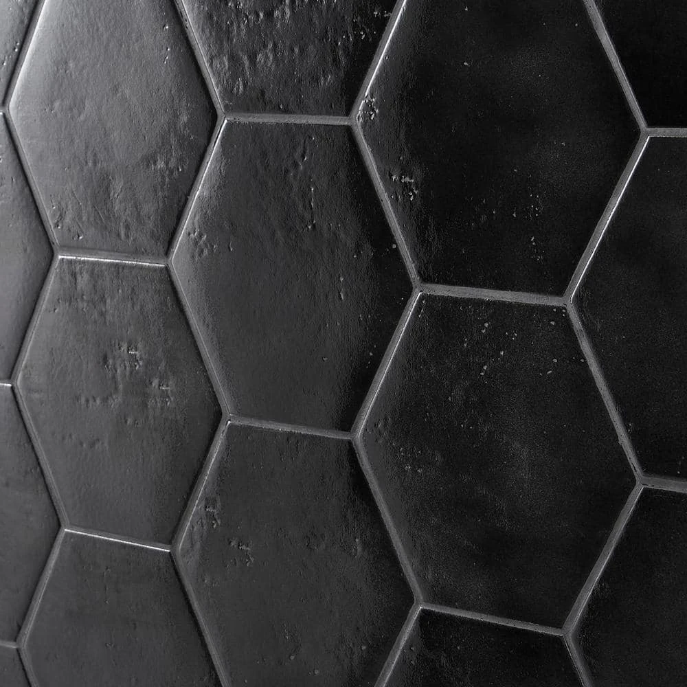Appaloosa Black Hexagon 7 in. x 8 in. Porcelain Floor and Wall Tile (10.76 sq. ft./Case) by Ivy Hill Tile 9 Appaloosa Black Hexagon 7 in. x 8 in. Porcelain Floor and Wall Tile (10.76 sq. ft./Case) by Ivy Hill Tile - Image 7