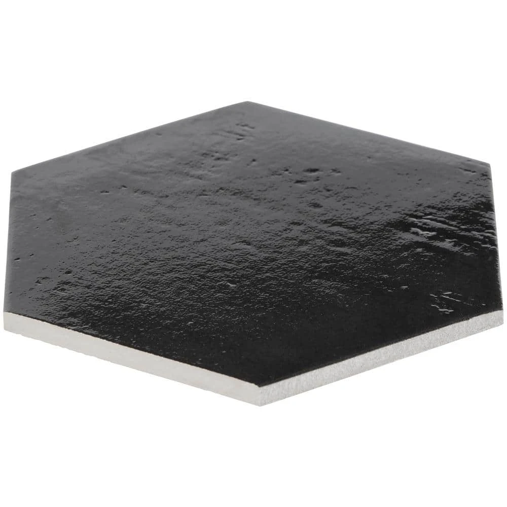 Appaloosa Black Hexagon 7 in. x 8 in. Porcelain Floor and Wall Tile (10.76 sq. ft./Case) by Ivy Hill Tile 8 Appaloosa Black Hexagon 7 in. x 8 in. Porcelain Floor and Wall Tile (10.76 sq. ft./Case) by Ivy Hill Tile - Image 6
