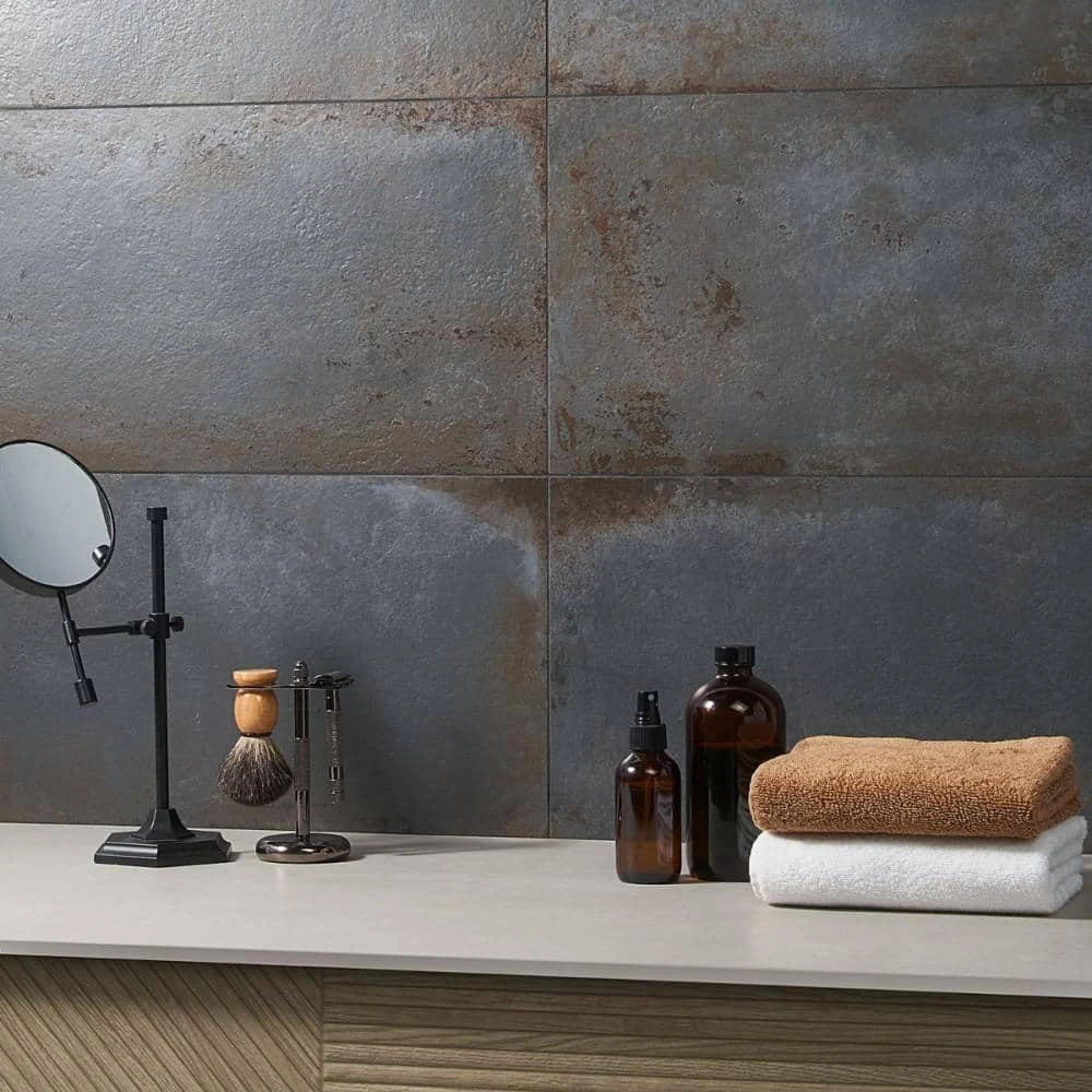 Angela Harris Fuller Black 11.81 in. x 23.62 in. Matte Porcelain Floor and Wall Tile (11.62 sq. ft./Case) by Ivy Hill Tile 4 Angela Harris Fuller Black 11.81 in. x 23.62 in. Matte Porcelain Floor and Wall Tile (11.62 sq. ft./Case) by Ivy Hill Tile - Image 2