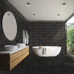 Angela Harris Fuller Black 11.81 in. x 23.62 in. Matte Porcelain Floor and Wall Tile (11.62 sq. ft./Case) by Ivy Hill Tile 15 Angela Harris Fuller Black 11.81 in. x 23.62 in. Matte Porcelain Floor and Wall Tile (11.62 sq. ft./Case) by Ivy Hill Tile -Tile Elegant Shop black ivy hill tile porcelain tile ext3rd107571 fa 1000