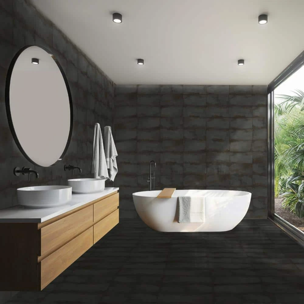 Angela Harris Fuller Black 11.81 in. x 23.62 in. Matte Porcelain Floor and Wall Tile (11.62 sq. ft./Case) by Ivy Hill Tile 9 Angela Harris Fuller Black 11.81 in. x 23.62 in. Matte Porcelain Floor and Wall Tile (11.62 sq. ft./Case) by Ivy Hill Tile - Image 7
