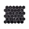 Hollow 2 in. Hex Black 12.375 in. x 10.75 in. Hexagon Gloss Glass Mosaic Wall Tile (18.47 sq. ft./Case) by Jeffrey Court 1 Hollow 2 in. Hex Black 12.375 in. x 10.75 in. Hexagon Gloss Glass Mosaic Wall Tile (18.47 sq. ft./Case) by Jeffrey Court -Tile Elegant Shop black jeffrey court glass tile 13068 64 1000