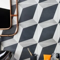 Sintra Block Encaustic 9 in. x 9 in. x 10mm Mate Porcelain Floor and Wall Tile (20 pieces / 10.65 sq. ft. / box) by Ivy Hill Tile 14 Sintra Block Encaustic 9 in. x 9 in. x 10mm Mate Porcelain Floor and Wall Tile (20 pieces / 10.65 sq. ft. / box) by Ivy Hill Tile -Tile Elegant Shop block ivy hill tile porcelain tile ext3rd101331 a0 1000