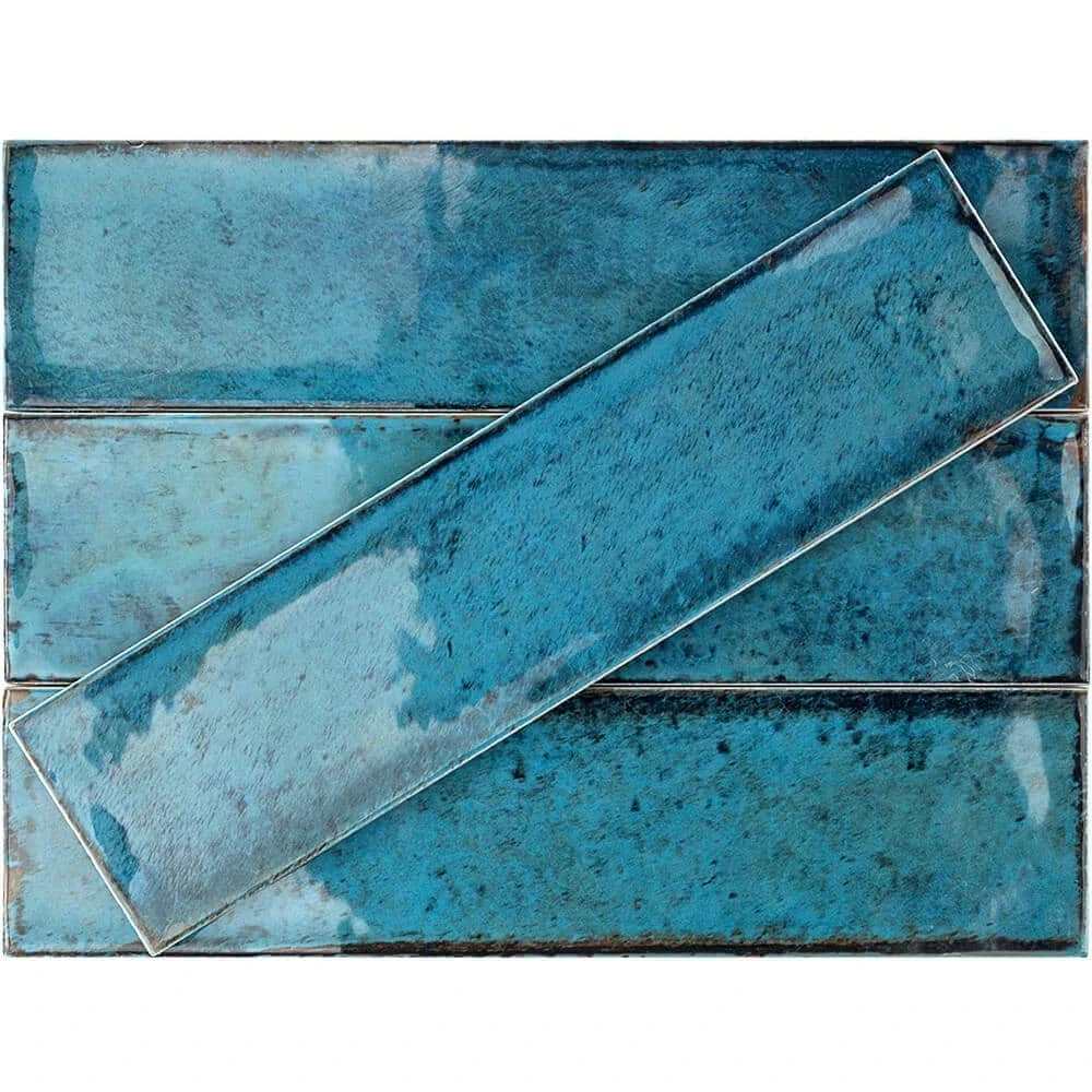 Moze Blue 3 in. x 12 in. 9 mm Ceramic Wall Tile (22-piece 5.38 sq. ft./ Box) by Ivy Hill Tile 8 Moze Blue 3 in. x 12 in. 9 mm Ceramic Wall Tile (22-piece 5.38 sq. ft./ Box) by Ivy Hill Tile - Image 6