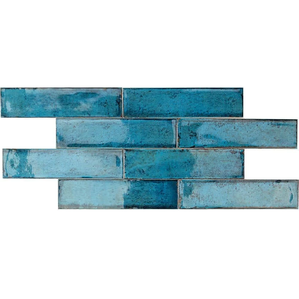 Moze Blue 3 in. x 12 in. 9 mm Ceramic Wall Tile (22-piece 5.38 sq. ft./ Box) by Ivy Hill Tile 9 Moze Blue 3 in. x 12 in. 9 mm Ceramic Wall Tile (22-piece 5.38 sq. ft./ Box) by Ivy Hill Tile - Image 7