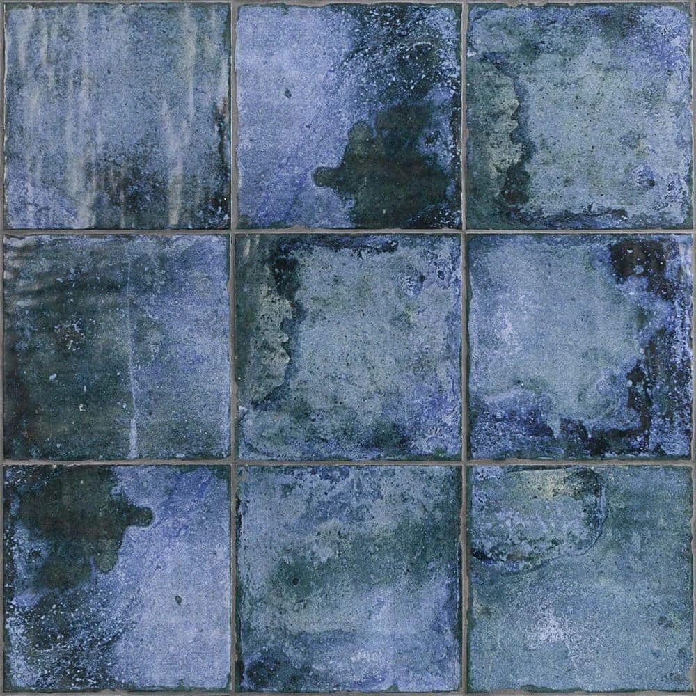 Angela Harris Blue 8 in. x 8 in. Matte Ceramic Floor and Wall Tile (10.76 sq. ft./Case) by Ivy Hill Tile 6 Angela Harris Blue 8 in. x 8 in. Matte Ceramic Floor and Wall Tile (10.76 sq. ft./Case) by Ivy Hill Tile - Image 4