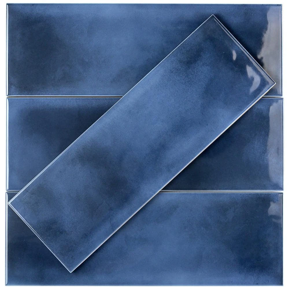 Piston Camp Blue 4 in. x 12 in. 7mm Glazed Ceramic Subway Wall Tile (34-piece 10.97 sq. ft. / box) by Ivy Hill Tile 5 Piston Camp Blue 4 in. x 12 in. 7mm Glazed Ceramic Subway Wall Tile (34-piece 10.97 sq. ft. / box) by Ivy Hill Tile - Image 3
