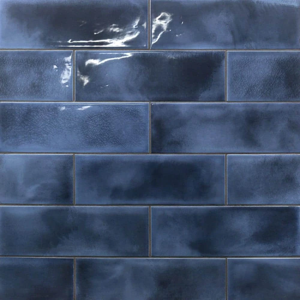 Piston Camp Blue 4 in. x 12 in. 7mm Glazed Ceramic Subway Wall Tile (34-piece 10.97 sq. ft. / box) by Ivy Hill Tile 3 Piston Camp Blue 4 in. x 12 in. 7mm Glazed Ceramic Subway Wall Tile (34-piece 10.97 sq. ft. / box) by Ivy Hill Tile