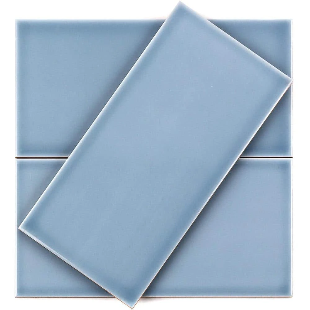 Magnitude Blue 4 in. x 8 in. x 7.5mm Polished Ceramic Subway Wall Tile (68 pieces / 14.63 sq. ft. / box) by Ivy Hill Tile 5 Magnitude Blue 4 in. x 8 in. x 7.5mm Polished Ceramic Subway Wall Tile (68 pieces / 14.63 sq. ft. / box) by Ivy Hill Tile - Image 3