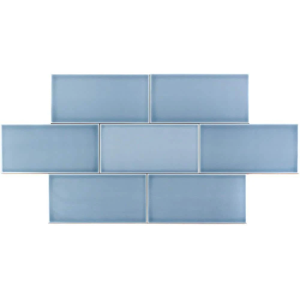 Magnitude Blue 4 in. x 8 in. x 7.5mm Polished Ceramic Subway Wall Tile (68 pieces / 14.63 sq. ft. / box) by Ivy Hill Tile 9 Magnitude Blue 4 in. x 8 in. x 7.5mm Polished Ceramic Subway Wall Tile (68 pieces / 14.63 sq. ft. / box) by Ivy Hill Tile - Image 7