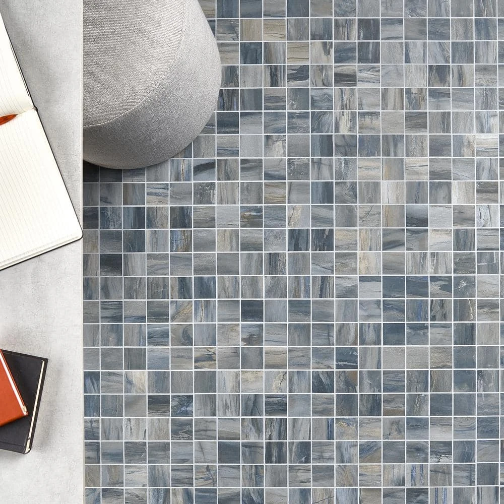 Selawood Blue 11.81 in. x 11.81 in. Matte Porcelain Floor and Wall Mosaic Tile (0.96 sq. ft./Each) by Ivy Hill Tile 10 Selawood Blue 11.81 in. x 11.81 in. Matte Porcelain Floor and Wall Mosaic Tile (0.96 sq. ft./Each) by Ivy Hill Tile - Image 8
