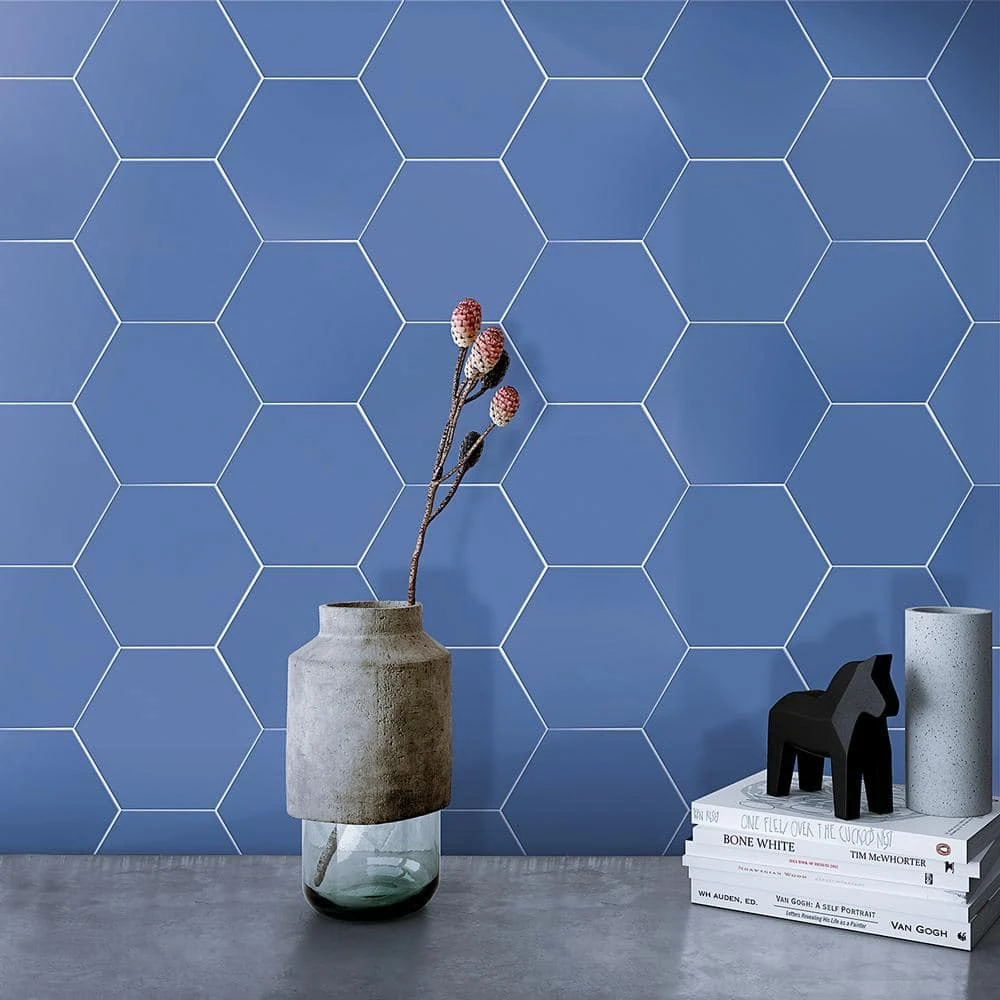 Eclipse Blue 7.79 in. x 8.98 in. Matte Porcelain Floor and Wall Tile (6.03 sq. ft. / Case) by Ivy Hill Tile 4 Eclipse Blue 7.79 in. x 8.98 in. Matte Porcelain Floor and Wall Tile (6.03 sq. ft. / Case) by Ivy Hill Tile - Image 2